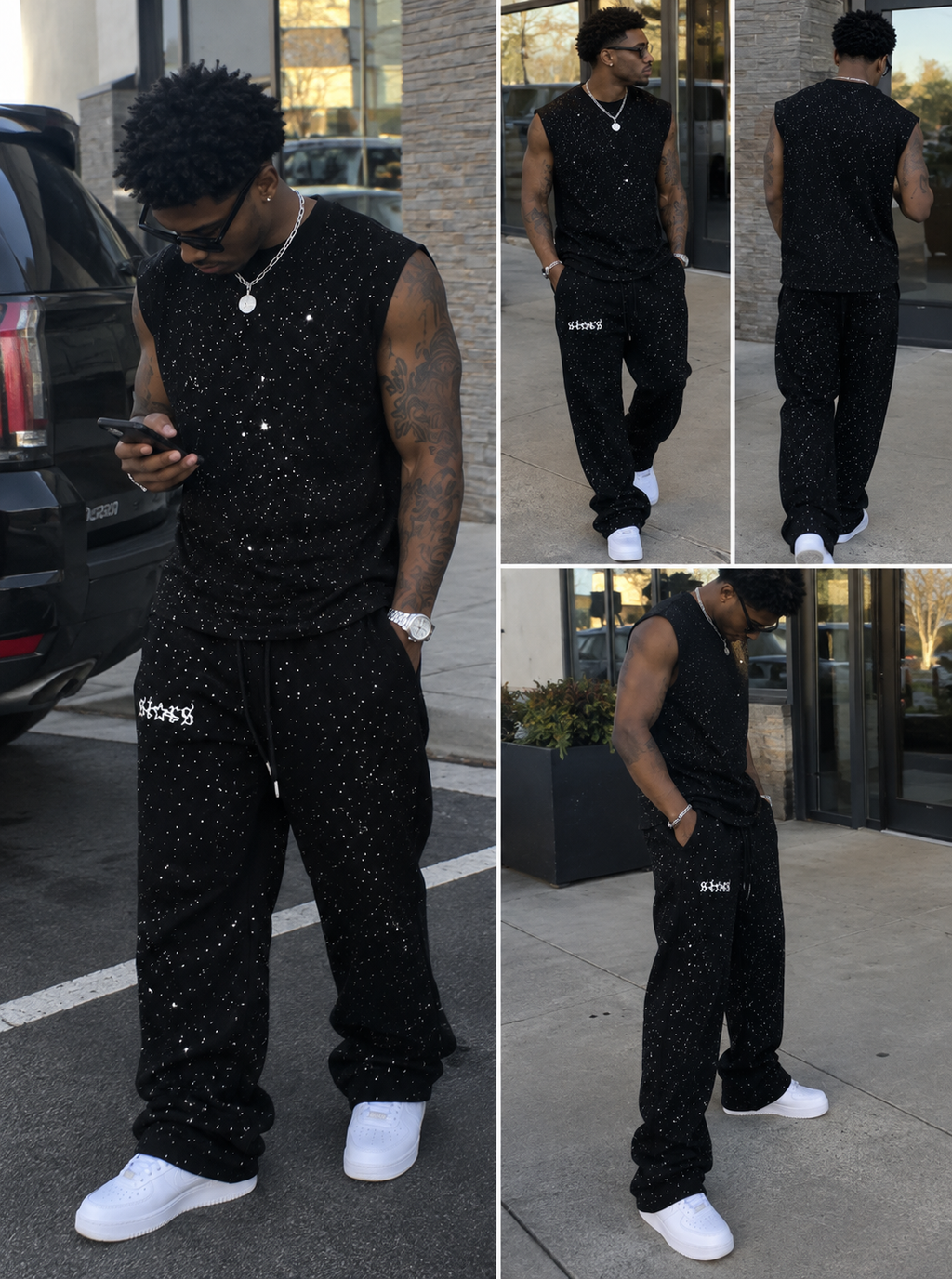 Black! Autumn 2 Piece Loose fit outfit