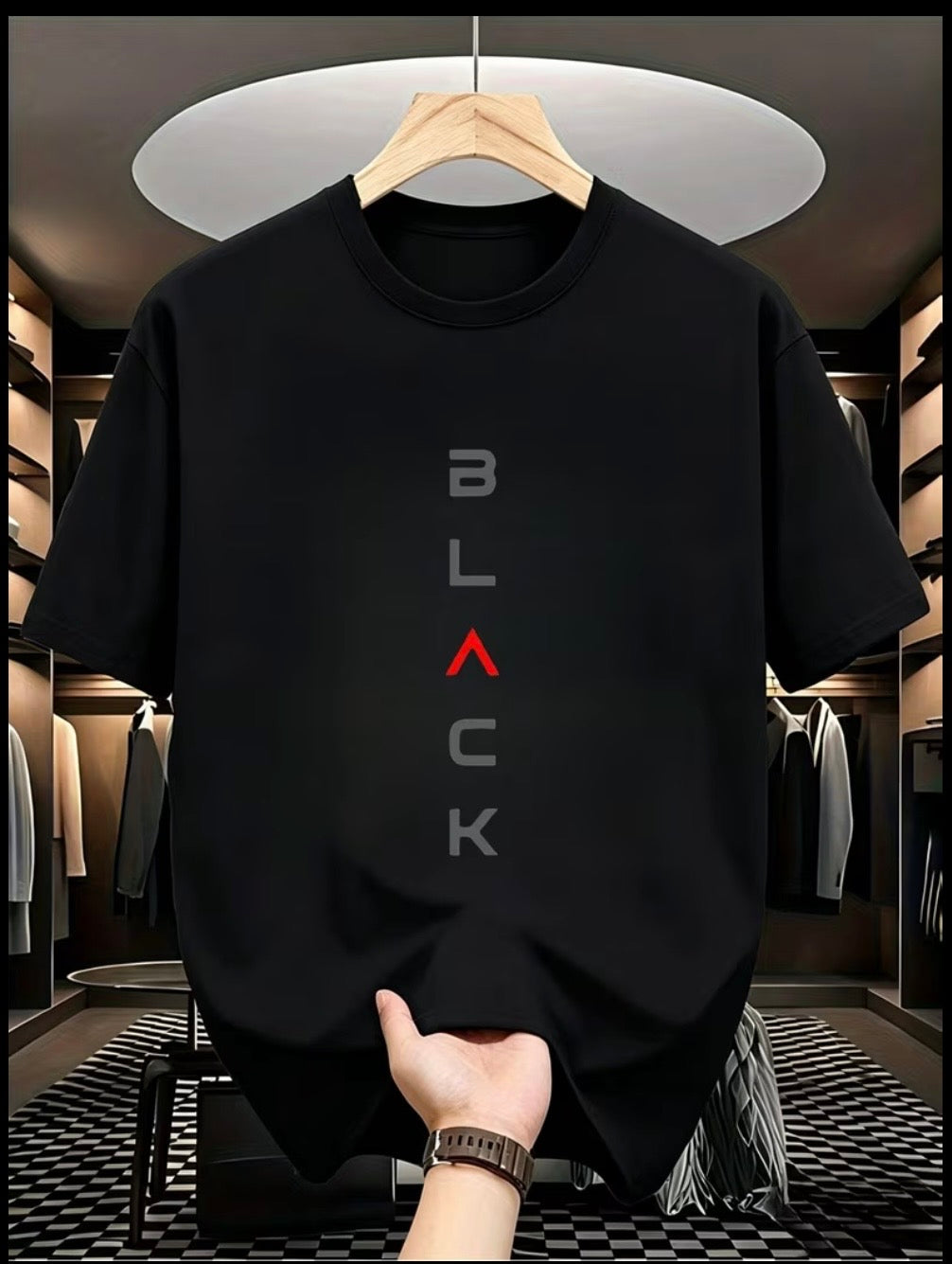 BLACK - Smooth style Breathable TShirt